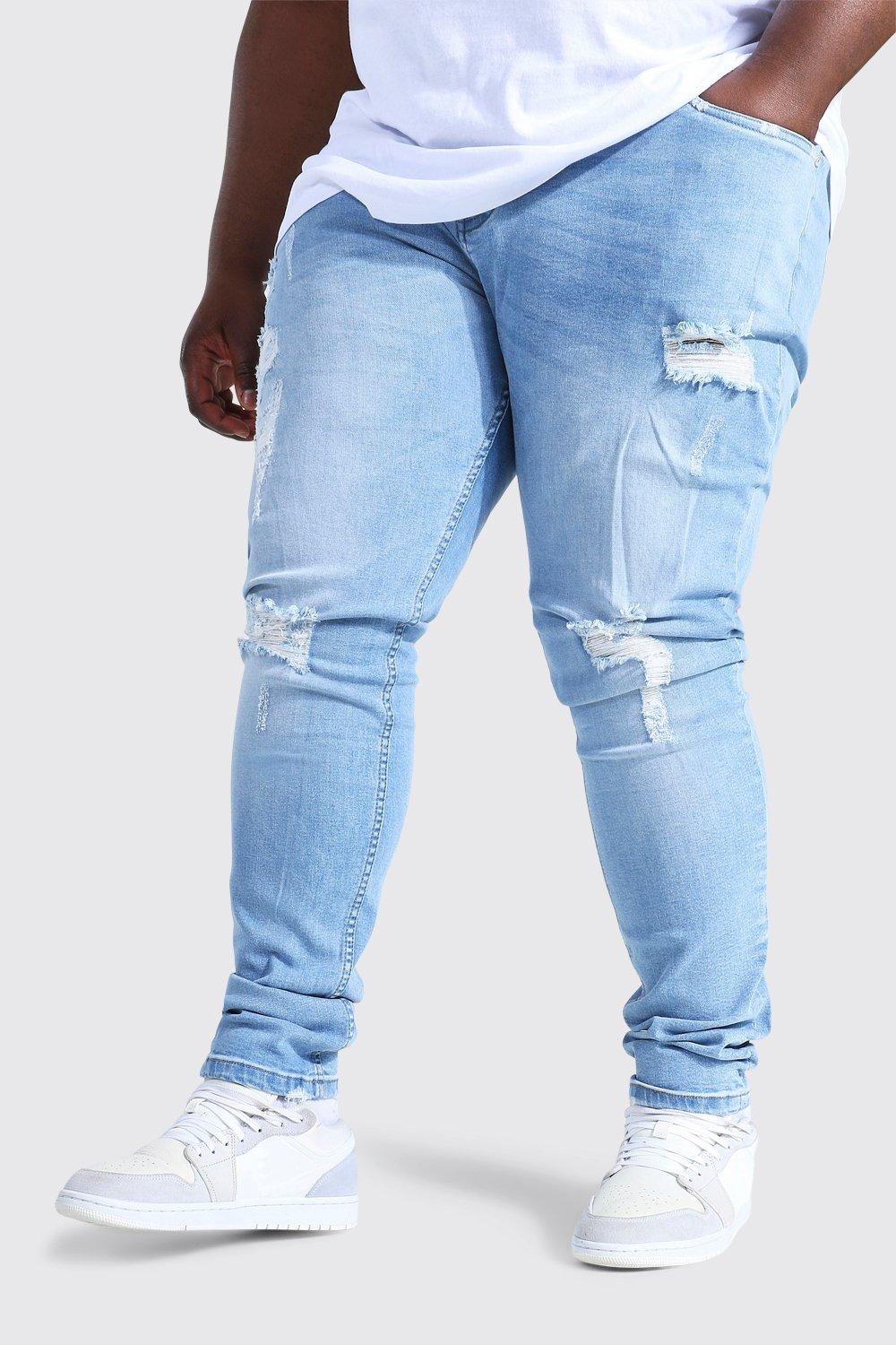 boohooman stacked jeans